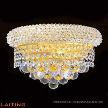 Lâmpadas de parede de cristal de luxo k9 de lâmpada de parede de acabamento de ouro iluminação 32422